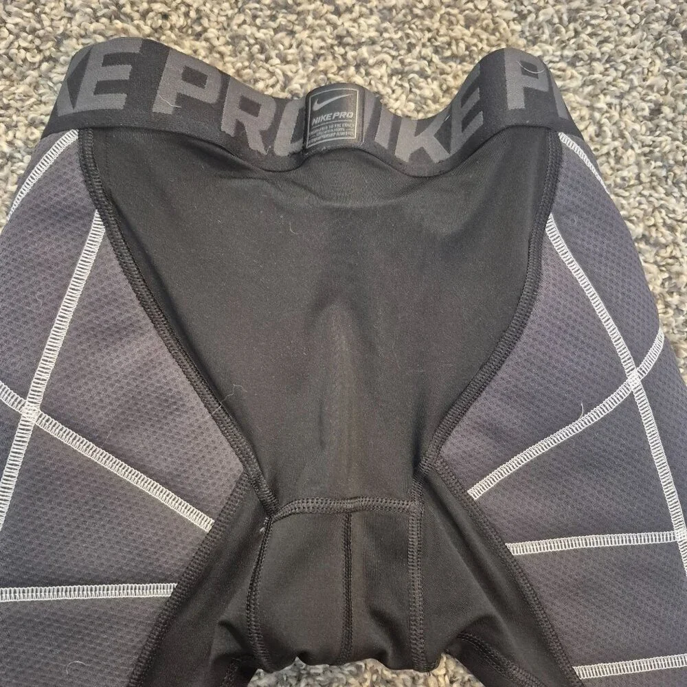 Nike Pro Hyperstrong Padded Compression Shorts Black Baseball Boy's Small Active